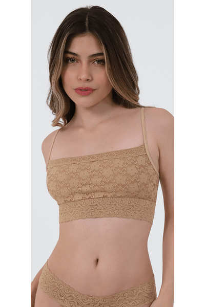 Top Bandeau Sem Bojo Adulto Renda Scala